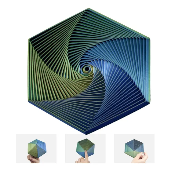 Fidget Fractal Hexagon 3d Impresso Hexagon Fidget Brinquedo