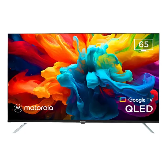 Smart Tv Pantalla 65 Pulgadas Motorola Google Tv Qled 4k Televisor Bluetooth WiFi HDMI USB AV