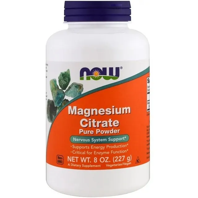 Citrato de magnesio puro en polvo 227 g de Now Foods Magnesio en polvo