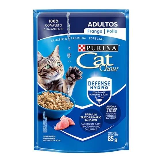 Cat Chow Gato Adulto Sabor Frango Sachê De 85g - Purina