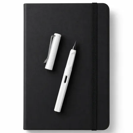 Caderno Tipo Moleskine A5 Executiva C/s Pauta 2025 Caderneta Sem Pauta + Lápis Infinito