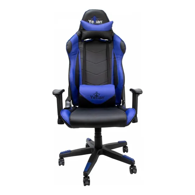 Silla Gamer YeyianCadira Series 1150, Ergonómica Para Juegos Con Reposabrazos 2d Regulables, Hasta 150kg, Inclinación De Hasta 165°, Soporte Lumbar, Negro/Azul