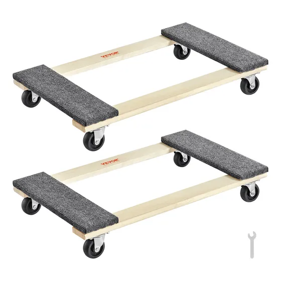 Vevor Carro De Plataforma Encajable 2 Pzs Capacidad 454kg