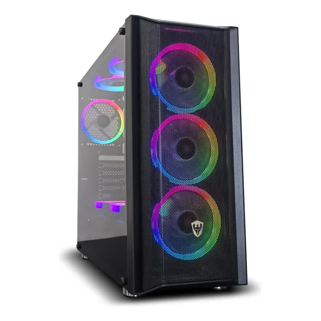 Gabinete Gamer Zenei K381 Negro Mesh 8 Rgb Dazzle Fans