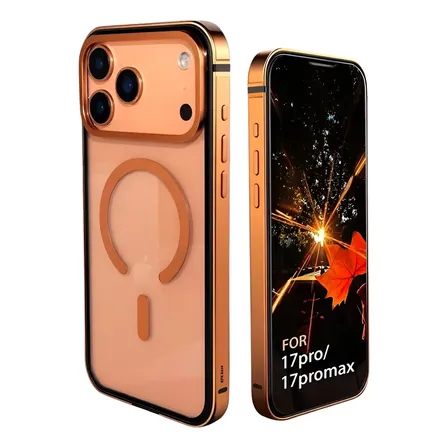 Nova Capa Para iPhone 17 Pro, Max Metal Magsafe Alumínio Rpk