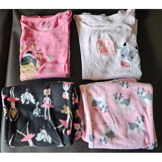 Pijamas Piel De Durazno Y Algodón Talla 6 Para Niña Usada