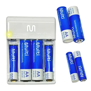 Carregador Original Cb-093 Com 8 Pilhas Bivolt Multilaser Carregador Original Cb-093 Com 8 Pilhas Bivolt Multilaser