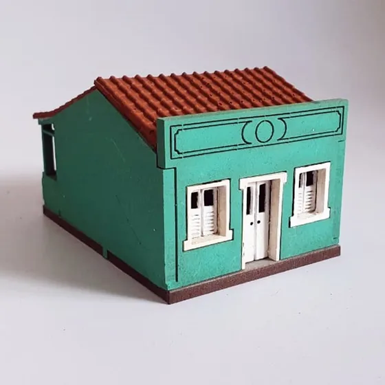 Miniatura Casa Geminada Mod. 06 1:87 Ho Dio Studios