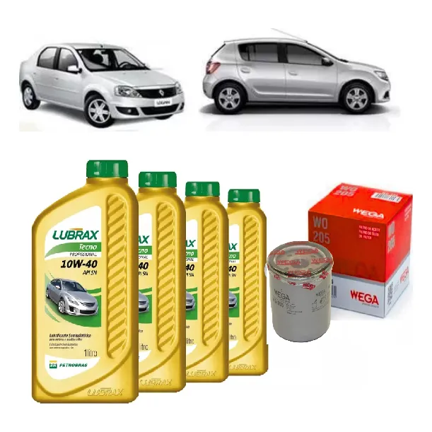 Kit Troca Lubrax 10w40 Logan - Sandero 1.0 16v