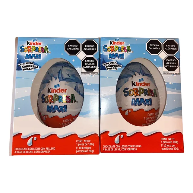 Pack 2 Huvos Kinder Sorpresa Maxi Gigante 100 Gr