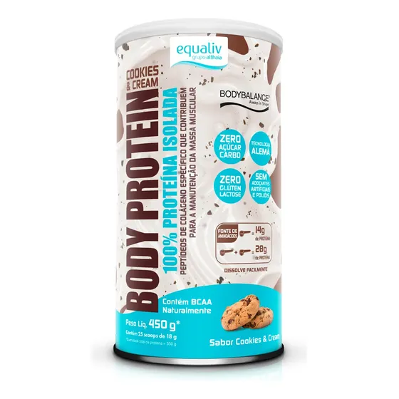 Body Protein 100% Isolada 440g  - Equaliv