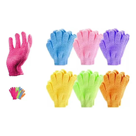 Seis Guantes De Baño Exfoliante - Unidad a $2500