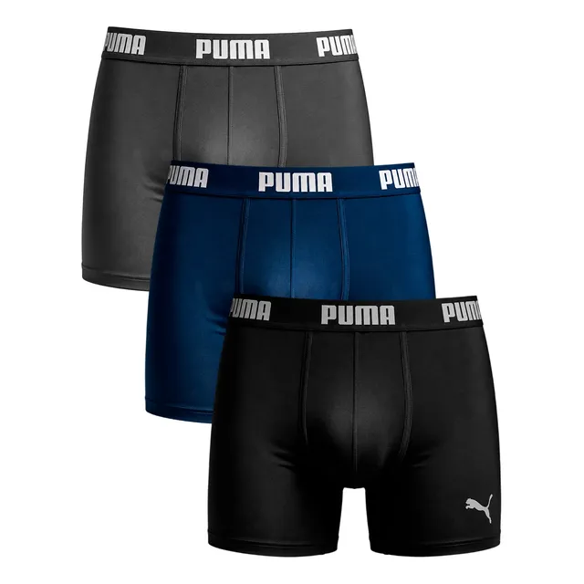 Kit 3 Cuecas Boxer Puma Sem Costura Microfibra Premium