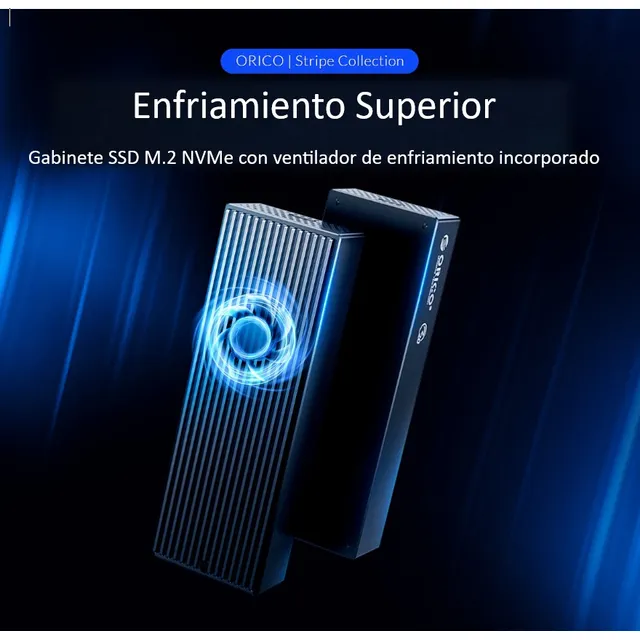 Gabinete De Ssd  20gbps M.2 Nvme, Con Ventilador, Tipo C.