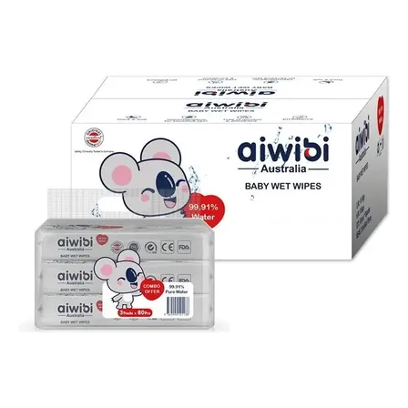 Toallitas húmedas Aiwibi PURE WATER 12 u pack x 1