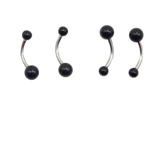 Piercing Ombligo Bb-uv Negro 1.6x10x4/6  20 Unds