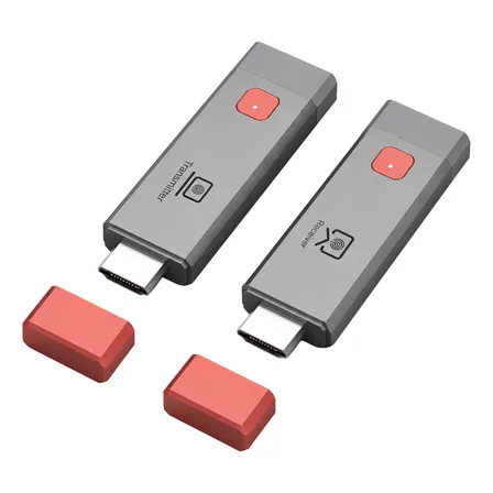 Transmissor Receptor Hdmi Sem Fio Wireless 1080p Full Hd 80m Cinza-escuro 127/220v