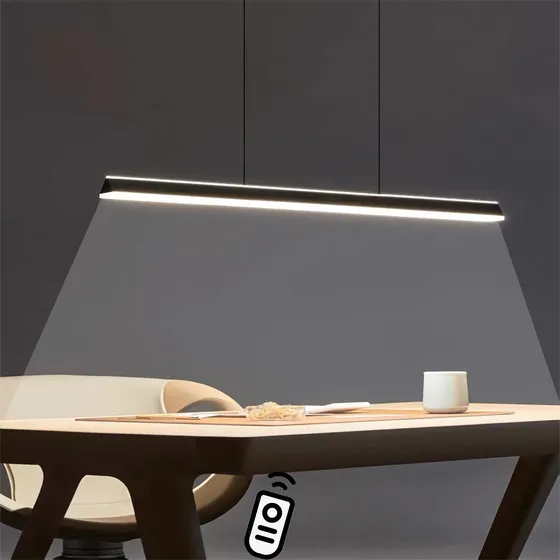 Lampara Colgante Mesa Comedor Led Regulable Cr Larga 40