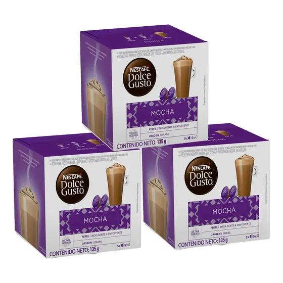 Pack 3 Café Nescafé Dolce Gusto® Mocha 10 Cápsulas