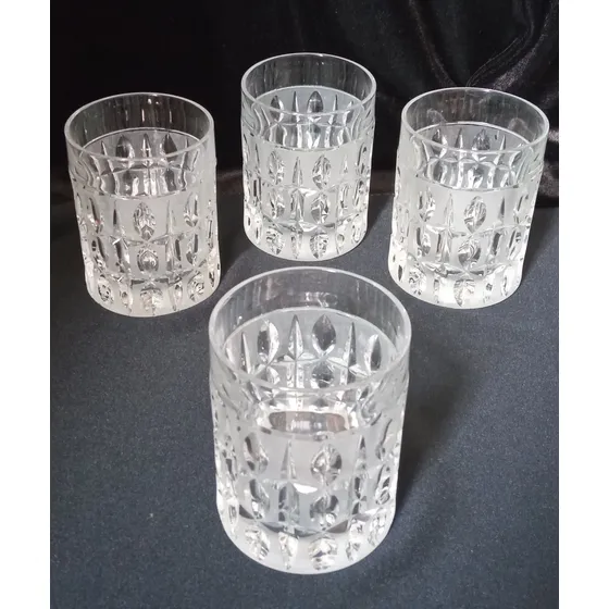 Juego 4 Vasos Cristal Plomo + Del 24%, Nachtmann, Alemania.