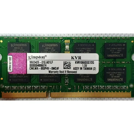2gb Ddr3 1066mhz Dual Rank 1.5v 204-pin Laptop Memory
