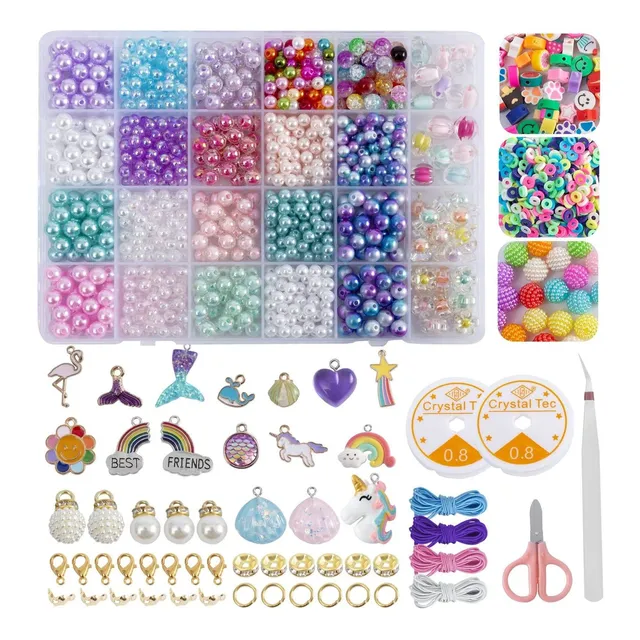 Kit 1800 Cuenta Redonda Perla Para Hacer Joya Niño