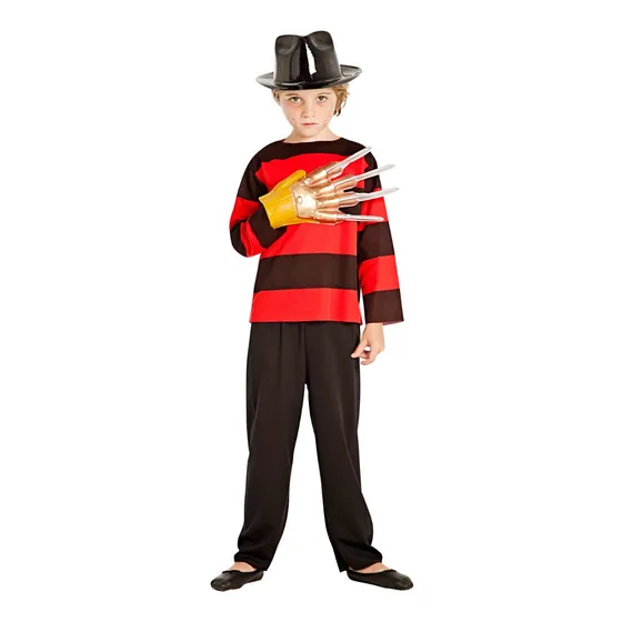 Disfraz Freddy Krueger Niño Fiesta Halloween Sombrero Nene C