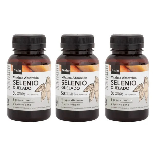 Selenio Orgánico Quelado - Tiroides X50 Cáps Natier X3 Unid
