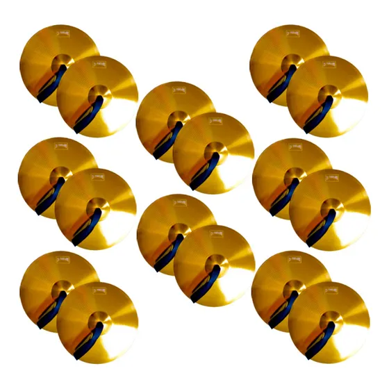 Pratos 14  Latão Almirantado Di Pardini (8 Pares) Dourado