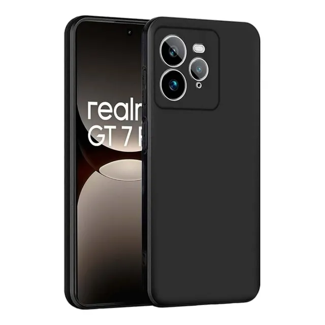 Estuche Case Protector Silicon Para Realme Gt 7 Pro Negro Silicone