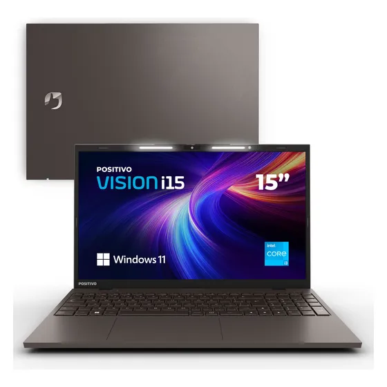 Notebook Positivo Vision I15 Lumina Bar, Core I3, 11th, 8gb 512gb Ssd, Tela 15 Polegadas, Full Hd Antirreflexo, Windows 11 - Cinza