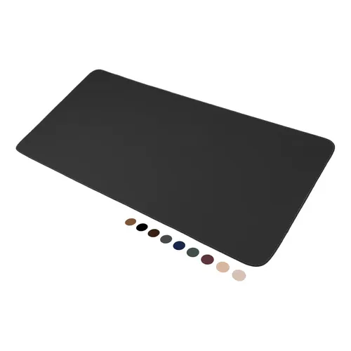 Desk Pad Edge Inpro 80x40cm Couro Sintético Com Borda Cor Preto