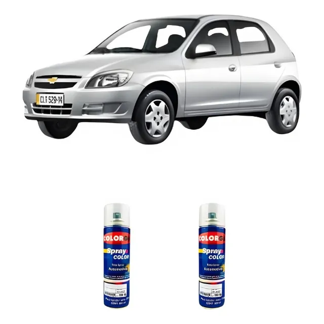 Spray Automotiva Gm Prata Polaris + Verniz 300ml