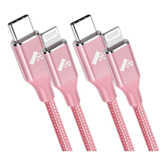 Cable Tipo C Para iPhone Lightning Carga Rápida 1m 2 Piezas
