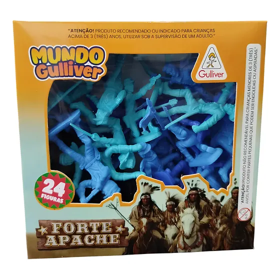 Mundo Gulliver Forte Apache  Kit 24 Soldados E 2 Cavalos