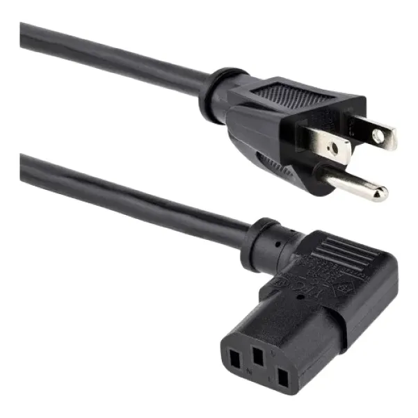 Cable Poder Para Pc De 1.80 Metros Tipo L Codo O Angular 90º