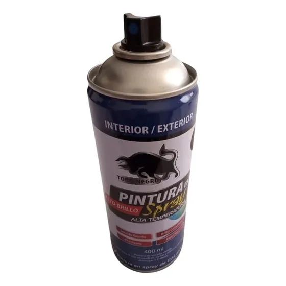 Pintura Spray Alta Temperatura 400ml Color Negro