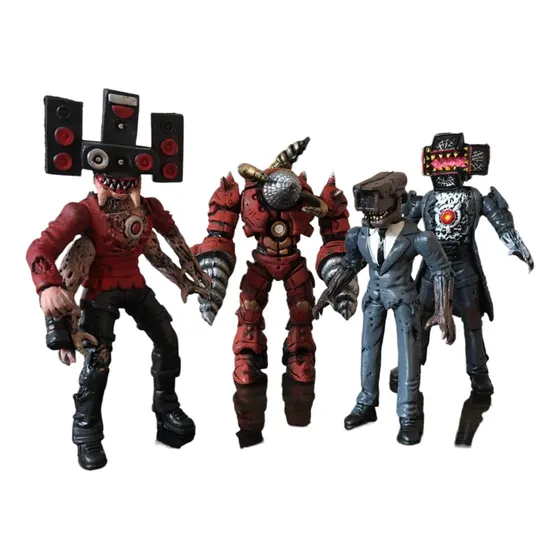 Titan Taladro Mejorado Figura Muñeco Drill Man 4 Pzs Zombies
