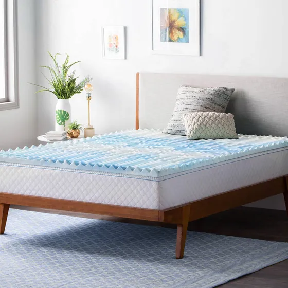 Colchoneta Memory Foam Queen 7 Zonas Con Gel 5 Cm De Grosor Casita