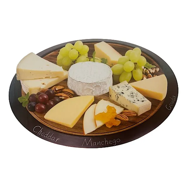 Lazy Susan Charola Giratoria Con Pizarra Birdrock Home Color Café