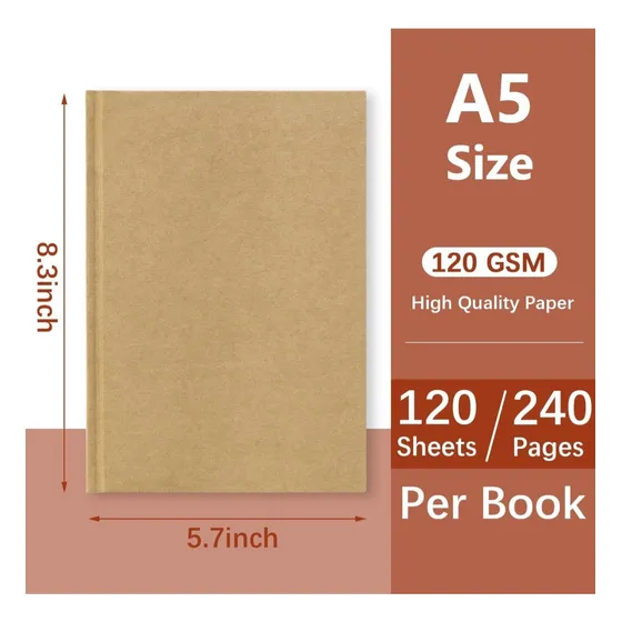 Libreta Sin Líneas Ni Puntos Empastado Tapa Dura Bocetos
