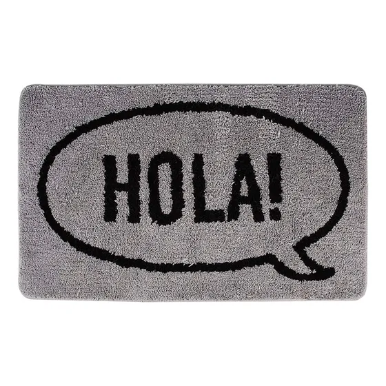 Alfombra Hola 40x60 Cm Tipo Tapete Mor