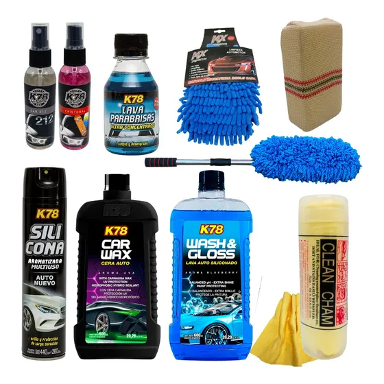 Kit Lavado Premium Auto Moto Super Completo Siliconado