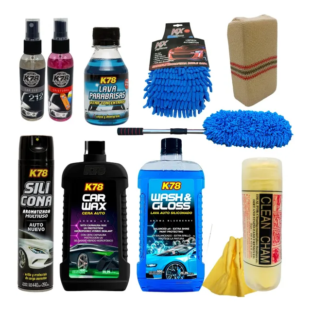 Kit Lavado Premium Auto Moto Super Completo Siliconado