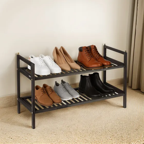 Rack Zapatero Mueble Organizador Zapatos Multiuso Casatua Color Black
