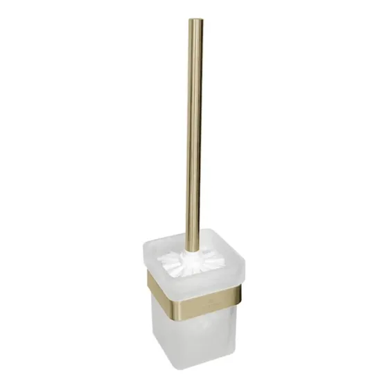 Vitt Porta Cepillo Wc Sanitario Dorado Satin Vaso Vidrio
