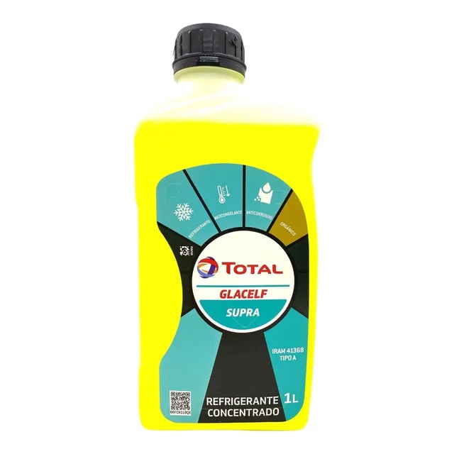 Liquido Refrigerante Auto Total Glacelf Supra Amarillo 1 L