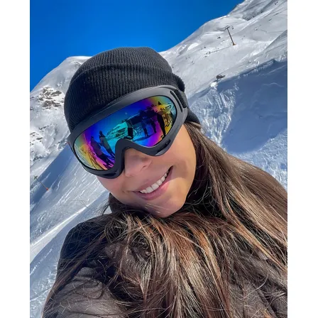 Gafas de colores con lentes de espejo UV para moto, snowboard, paintball, moto, esquí deportivo