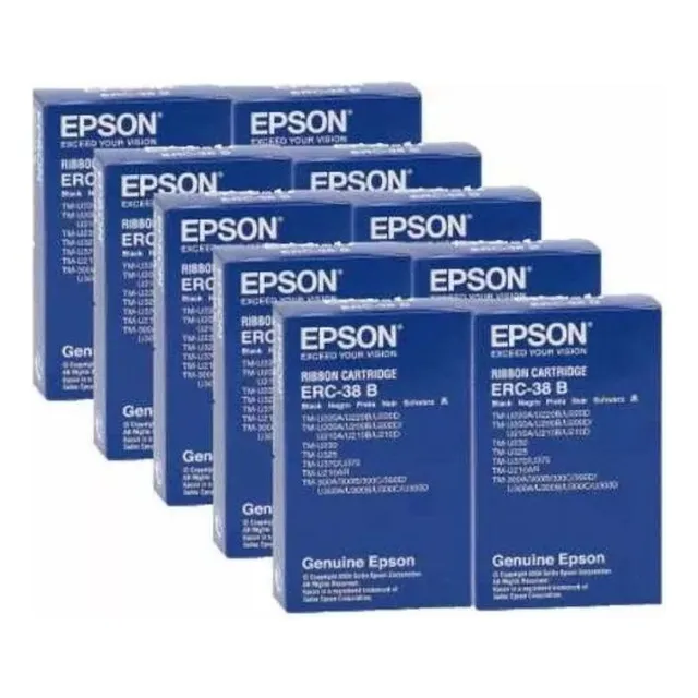 5 Cintas Negras Epson Erc-38b Tmu200d/tm300-a-b-c-d/370/3751