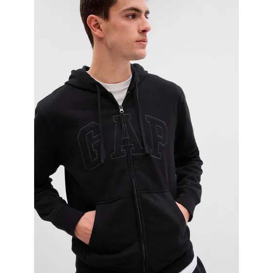 Poleron Hombre Gap Clasico Con Cierre Negro